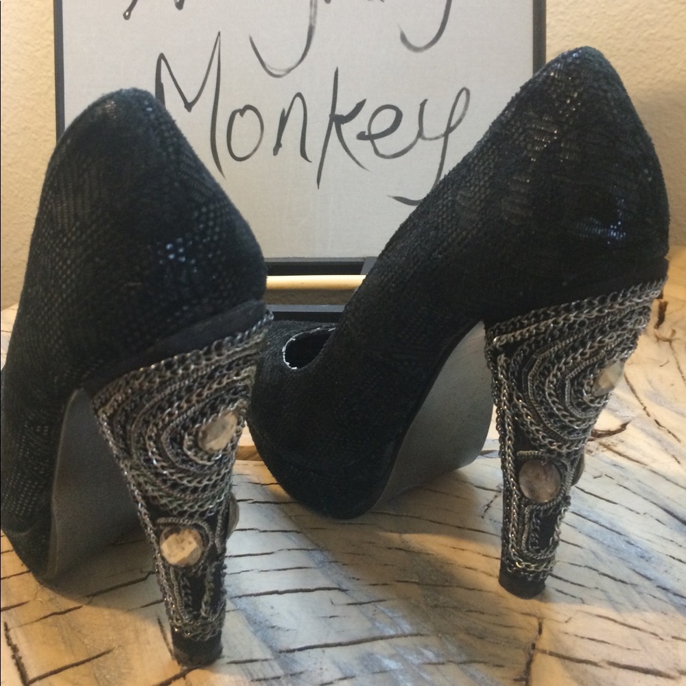 Naughty Monkey Rhinestone Heels